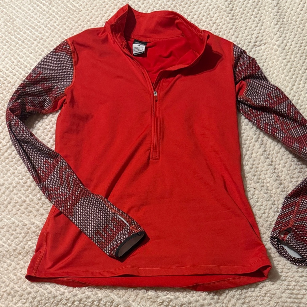 Nike Red and Black Women's Top